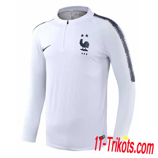 Sudadera de entrenamiento Francia 2 estrellas Blancoo 2018/2019