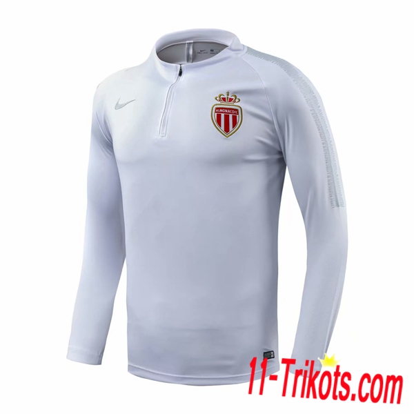 Sudadera de entrenamiento AS Monaco Blancoo 2018/2019