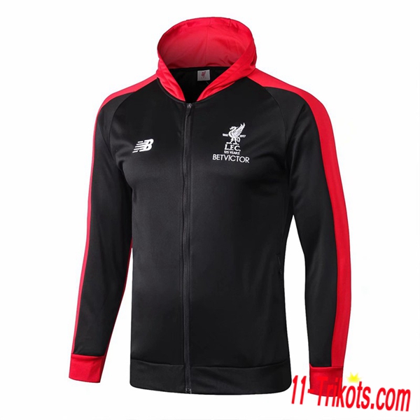 Chaqueta Futbol con capucha FC Liverpool Negro/Roja 2018/2019