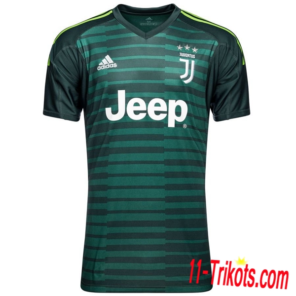 Neuestes Fussball Juventus Torwarttrikot Grün 2018 2019 | 11-trikots