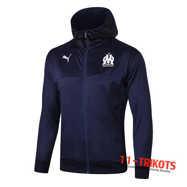 Chaqueta Futbol Con Capucha Marsella OM Azul Oscuro 2019/2020