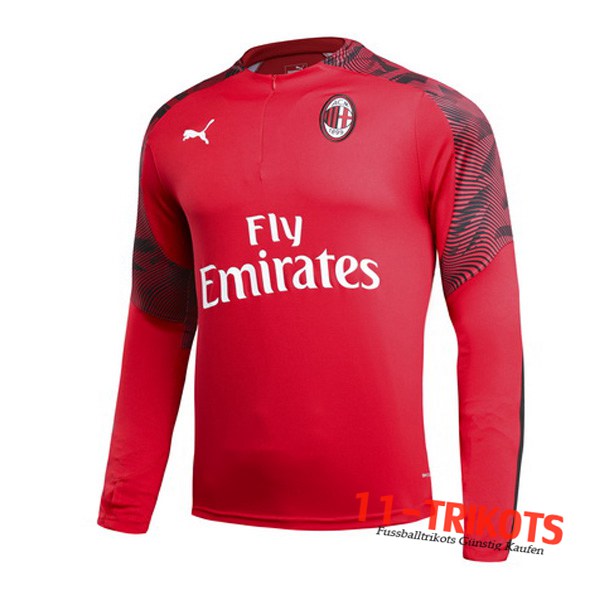 Sudadera de entrenamiento Milan AC Roja 2019/2020