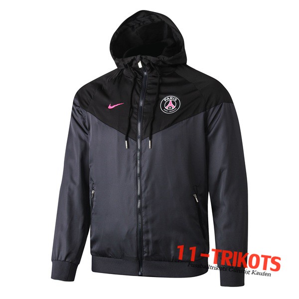 Neuestes Fussball PSG NIKE Trainingsjacke Windjacke Schwarz 2019 2020 | 11-trikots