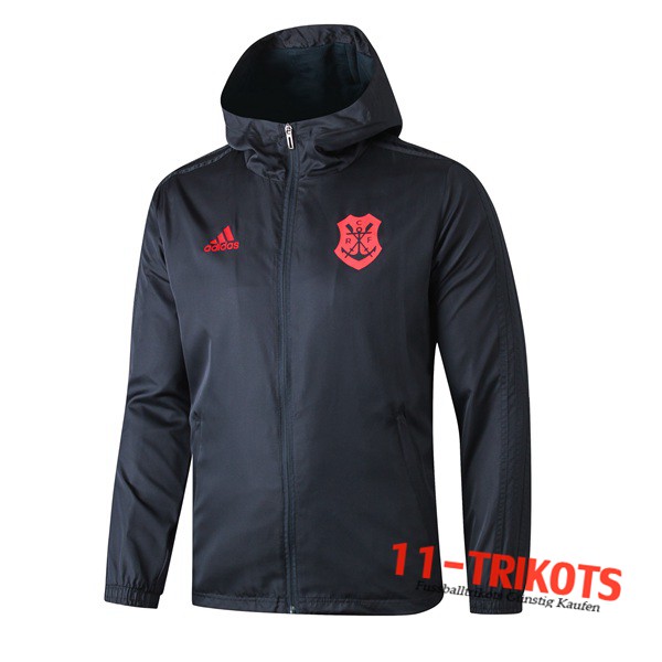 Chaqueta Futbol Rompevientos Flamengo Negro 2019 2020