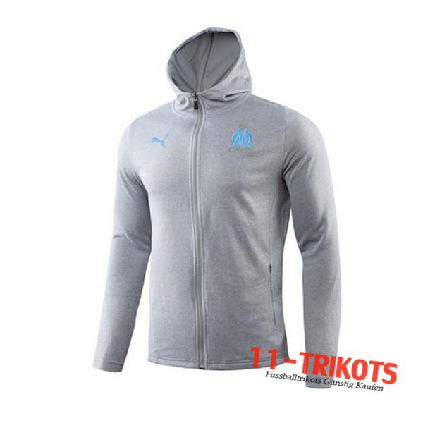 Sudadera con capucha Marsella OM Gris 2019/2020