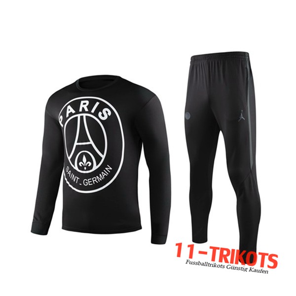 Neuestes Fussball PSG Trainingstrikot + Hose Schwarz Langarm 2019 2020 | 11-trikots