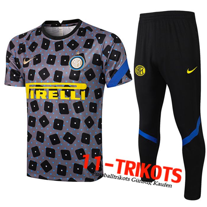 Inter Milan Trainingstrikot + Hose Schwarz/Grau 2021/2022