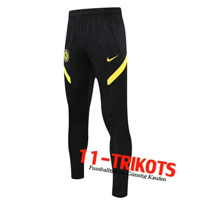 Pantalon Entrenamiento FC Chelsea Negro/Amarillo 2021/2022