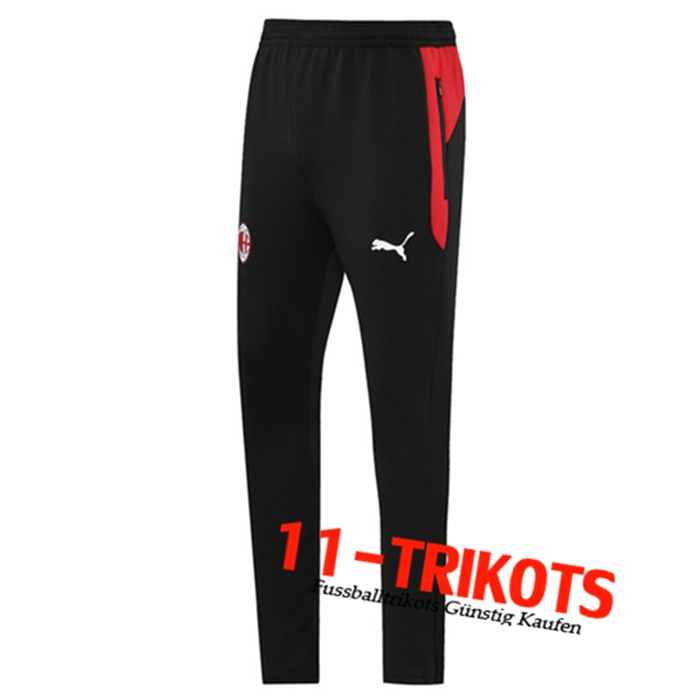 Pantalon Entrenamiento AC Milan Negro/Rojo 2021/2022