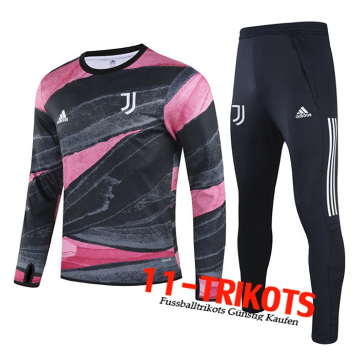 Juventus Kinder Trainingsanzug Schwarz/Rosa 2020/2021