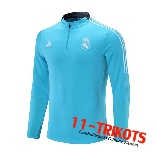 Sudadera De Entrenamiento Real Madrid Azul Claro 2021/2022