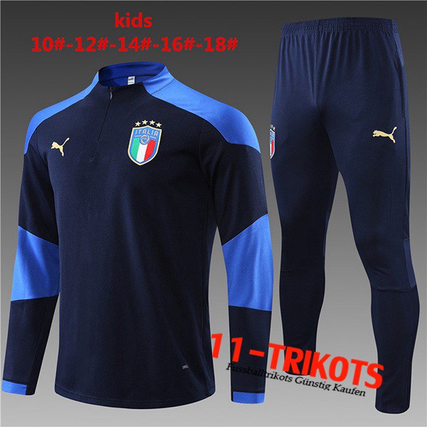 Italien Kinder Trainingsanzug Marineblau 2021/2022