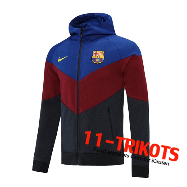 Chaqueta Con Capucha FC Barcelona Azul/Marron 2021/2022