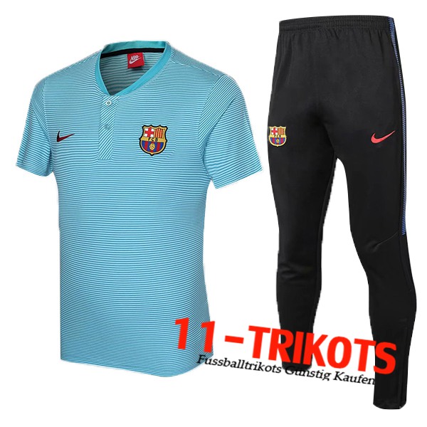 FC Barcelona Trainingstrikot + Hose Blau 2021/2022