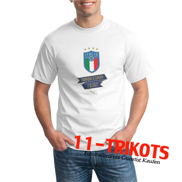 Italien T-Shirts UEFA Euro 2020 Champions Weiß - GXHTS05