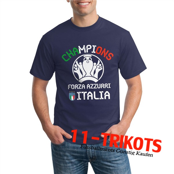 Italien T-Shirts UEFA Euro 2020 Champions Navy blau - GXHTS12