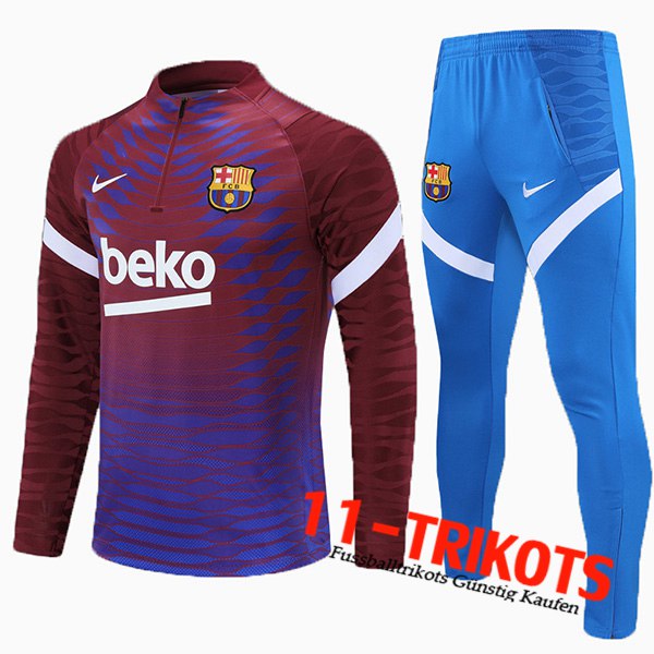 FC Barcelona Kinder Trainingsanzug Blau/Rot 2021/2022