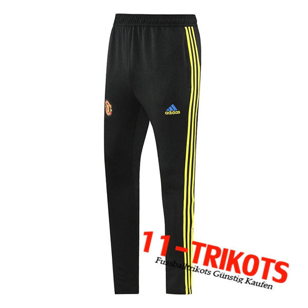 Pantalon Entrenamiento Manchester United Negro/Amarillo 2021/2022