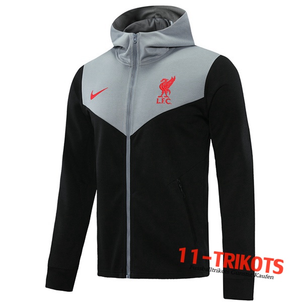 Chaqueta Con Capucha FC Liverpool Gris/Negro 2020/2021