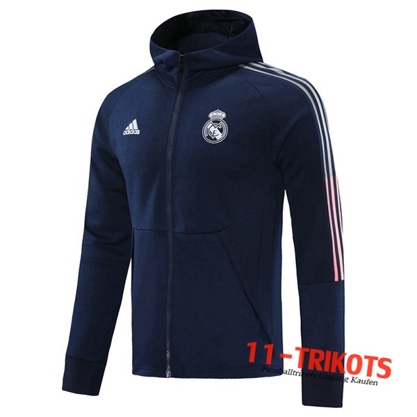 Chaqueta Con Capucha Real Madrid Azul Marin 2020/2021