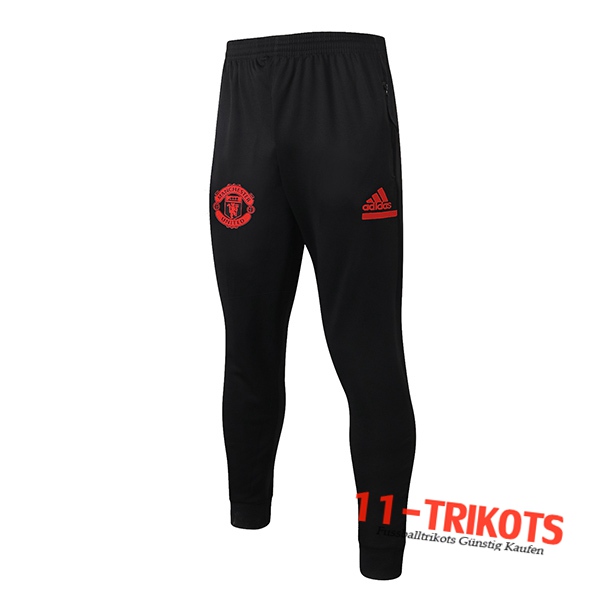 Pantalones Entrenamiento Manchester United Negro 2020 2021