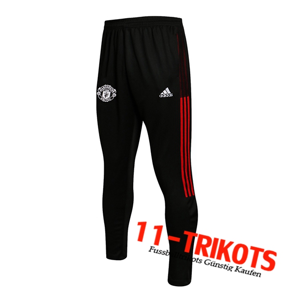 Manchester United Trainingshose Schwarz/Rot 2021/2022 -1