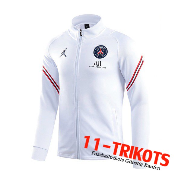 Jordan PSG Trainingsjacke Weiß 2021/2022 -3