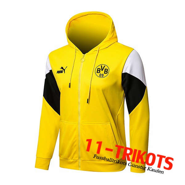 Dortmund BVB Trainingsjacke Mit Kapuze Gelb/Weiß 2021/2022