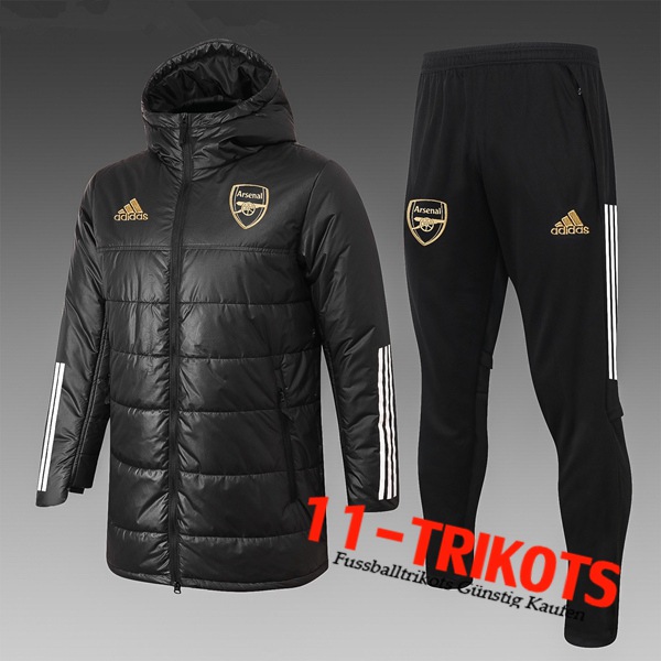 Chaqueta De Plumas Arsenal Negro + Pantalones 2020 2021