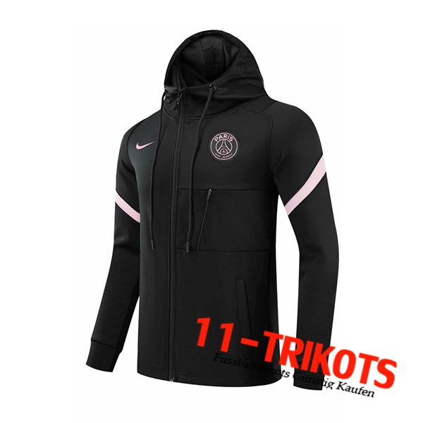 Jordon PSG Trainingsjacke Mit Kapuze Schwarz 2021/2022