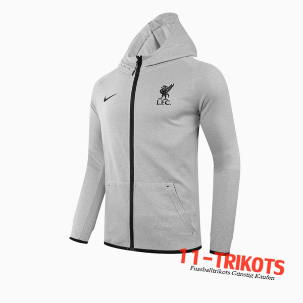 Chaqueta Con Capucha FC Liverpool Gris 2020/2021