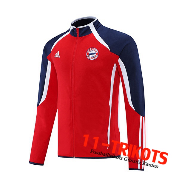 Bayern Munchen Trainingsjacke Rot/Weiß/Dunkblau 2021/2022