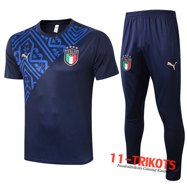 Italien Trainingstrikot + Hose Blau Royal 2020/2021