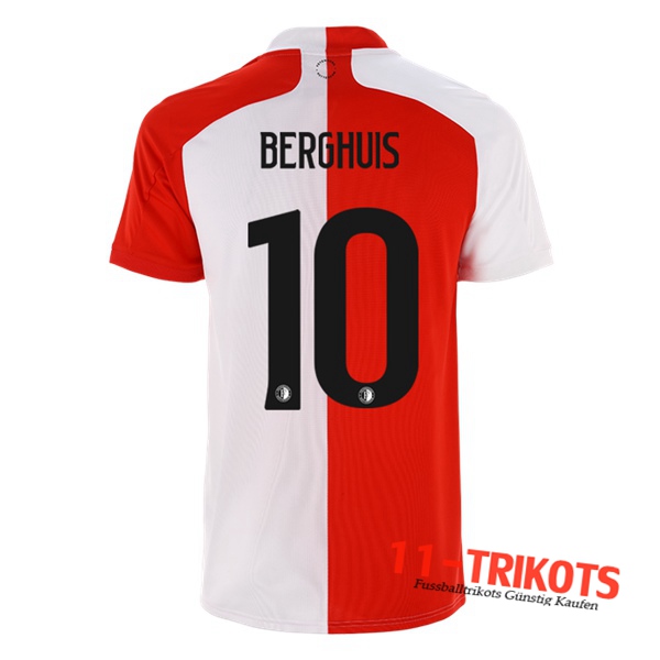 Fussball Feyenoord (BERGHUIS 10) Heimtrikot 2020 2021 | 11-trikots