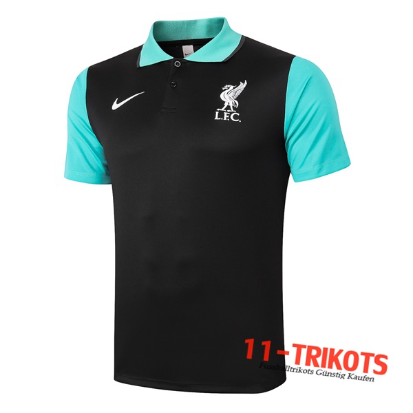 Neuestes Fussball FC Liverpool Poloshirt Schwarz 2020/2021