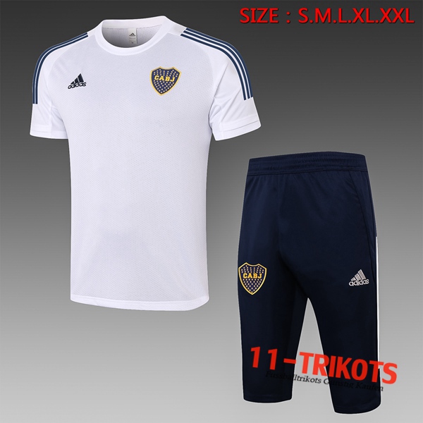 Boca Juniors Trainingstrikot + Hose 3/4 Weiß 2020/2021