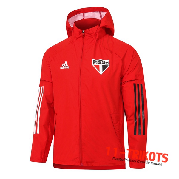 Chaqueta Futbol Rompevientos Sao Paulo FC Roja 2020/2021