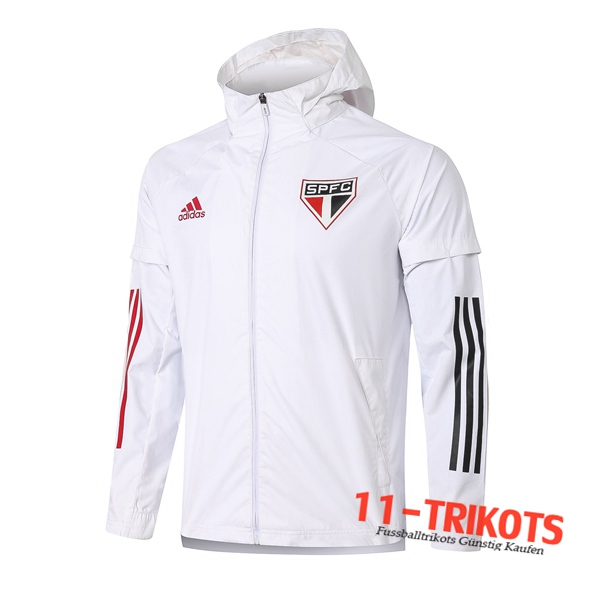 Chaqueta Futbol Rompevientos Sao Paulo FC Blanco 2020/2021