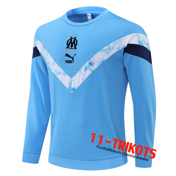 Marseille OM Training Sweatshirt Hellblau/Weiß 2022/2023