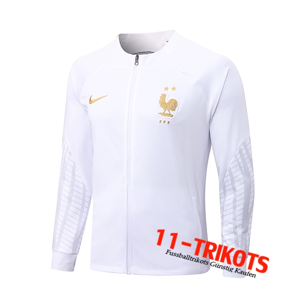 Frankreich Trainingsjacke Weiß 2022/2023