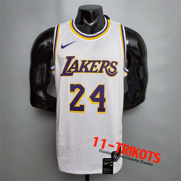 Los Angeles Lakers (Bryant #24) NBA Trikots Weiß Encolure Ronde