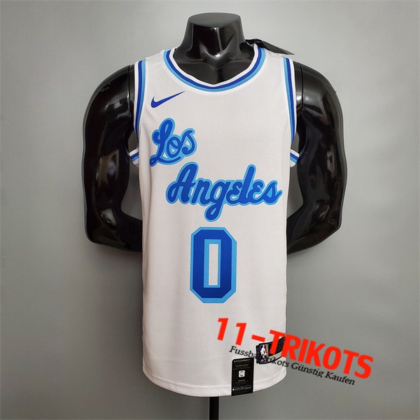 Los Angeles Lakers (Kuzma #0) NBA Trikots Weiß Retro Night