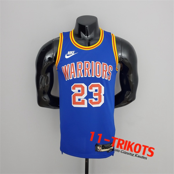 Golden State Warriors (Green #23) NBA Trikots Blau Retro 75th Anniversary