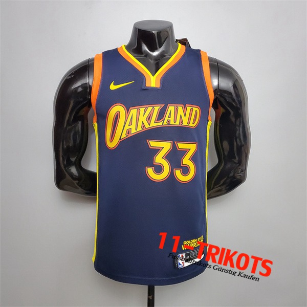 Neues Golden State Warriors (Wiseman #33) NBA Trikots Blau Royal City Edition