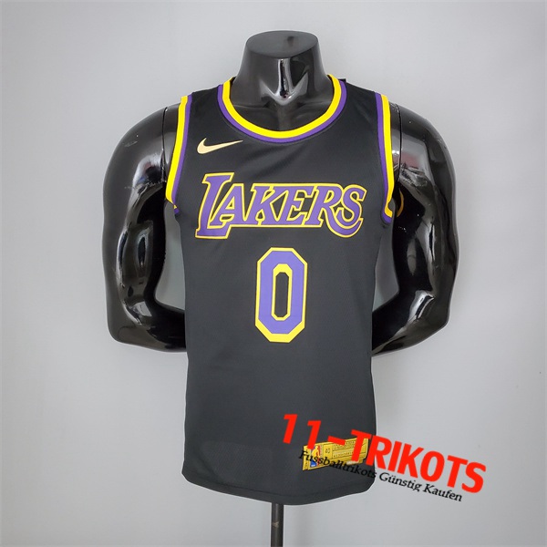 Los Angeles Lakers (Kuzma #0) NBA Trikots 2021 Schwarz Bonus Edition