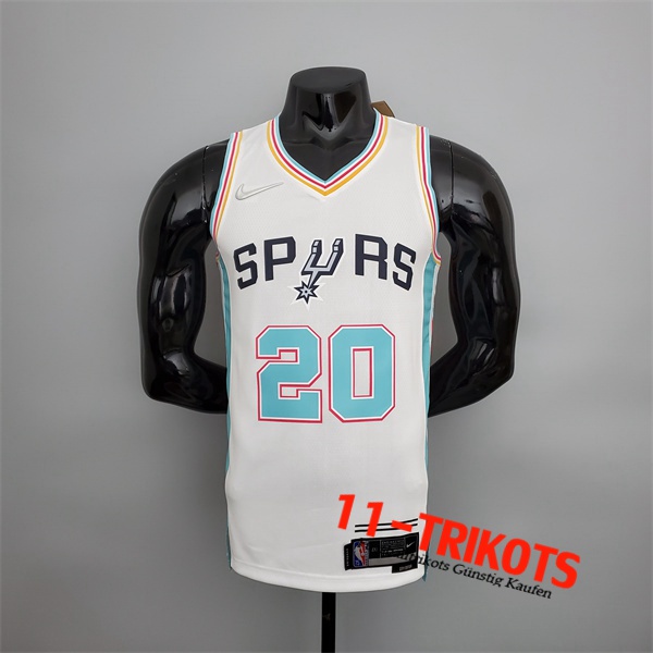 San Antonio Spurs (Ginobili #20) NBA Trikots 2022 Season Weiß City Edition