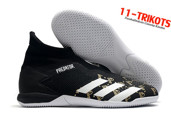 Adidas Fussballschuhe PREDATOR 20.3 Laceless IN Schwarz