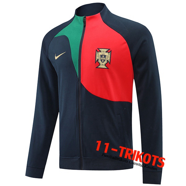 Trainingsjacke Portugal Schwarz/Rot 2022/2023