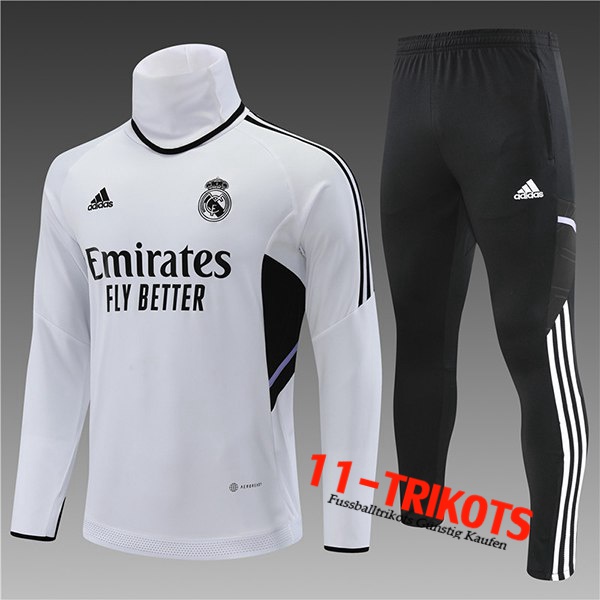 Real Madrid Kinder Fussball Trikots Trainingsanzug Weiß 2022/2023