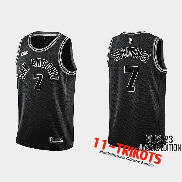 San Antonio Spurs Trikots (RICHARDSON#7) 2022/23 Schwarz